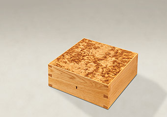 Burr Tiger Oak Dovetail Memory Boxes - Medium